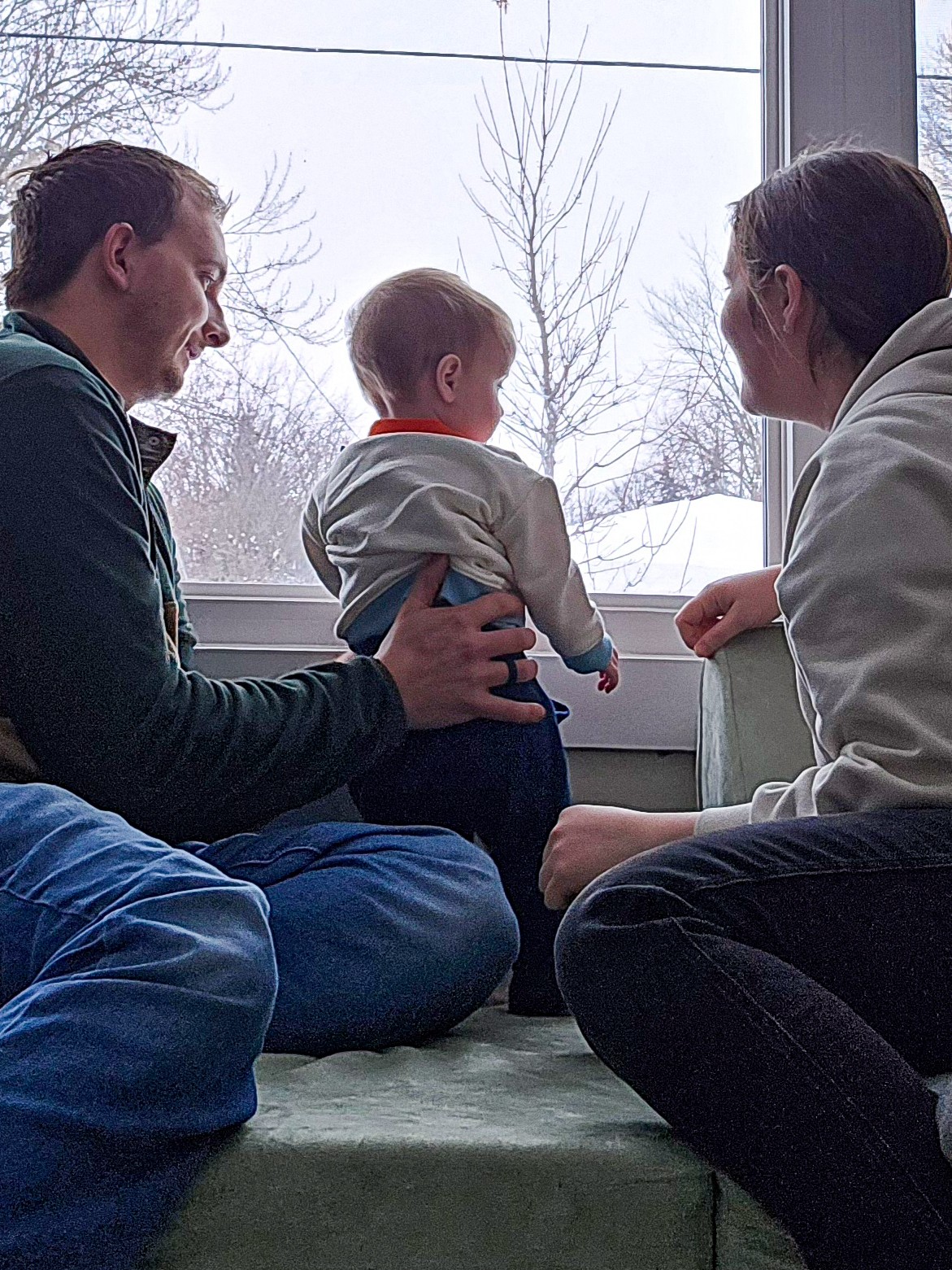 Ben Davey with his family in Mitchell